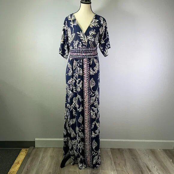 Lilly Pulitzer | Dresses | Lilly Pulitzer Parigi Boat Neck Womens Size M  Low Tide Navy Maxi Dress Nwt | Poshmark